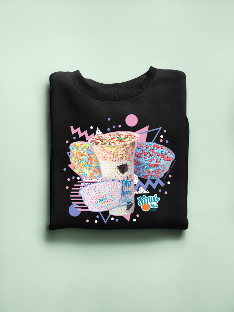 Retro Dippin’ Dots Delight - Colorido Helado Gráfico Sudadera para Mujer - Imagen 10 de 22