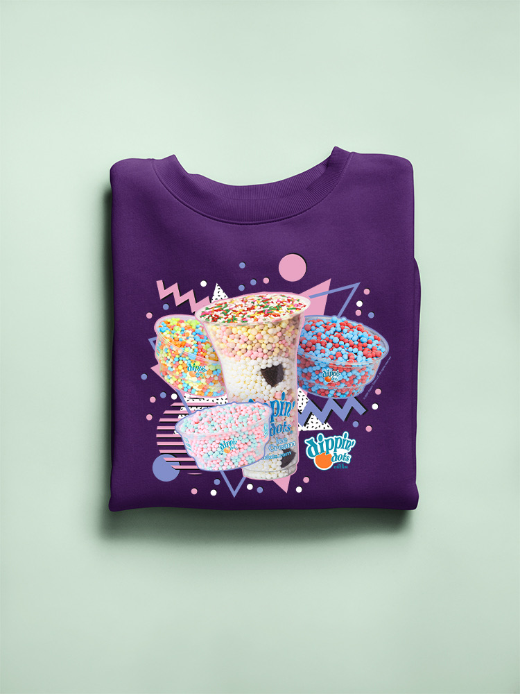 Retro Dippin’ Dots Delight - Colorido Helado Gráfico Sudadera para Mujer - Imagen 19 de 22