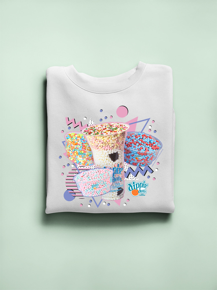 Retro Dippin’ Dots Delight - Colorido Helado Gráfico Sudadera para Mujer - Imagen 22 de 22