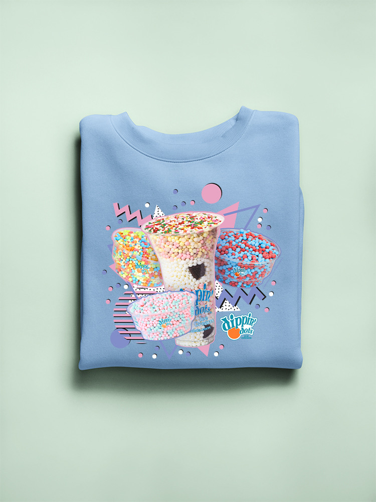 Retro Dippin’ Dots Delight - Colorido Helado Gráfico Sudadera para Mujer - Imagen 16 de 22