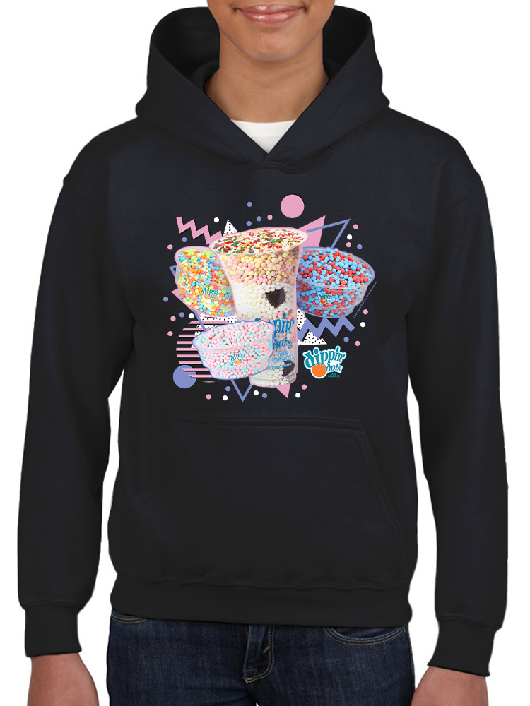 Retro Dippin’ Dots Delight - Bunter Eiscreme Leckerli Jugend Hoodie - Bild 5 von 19