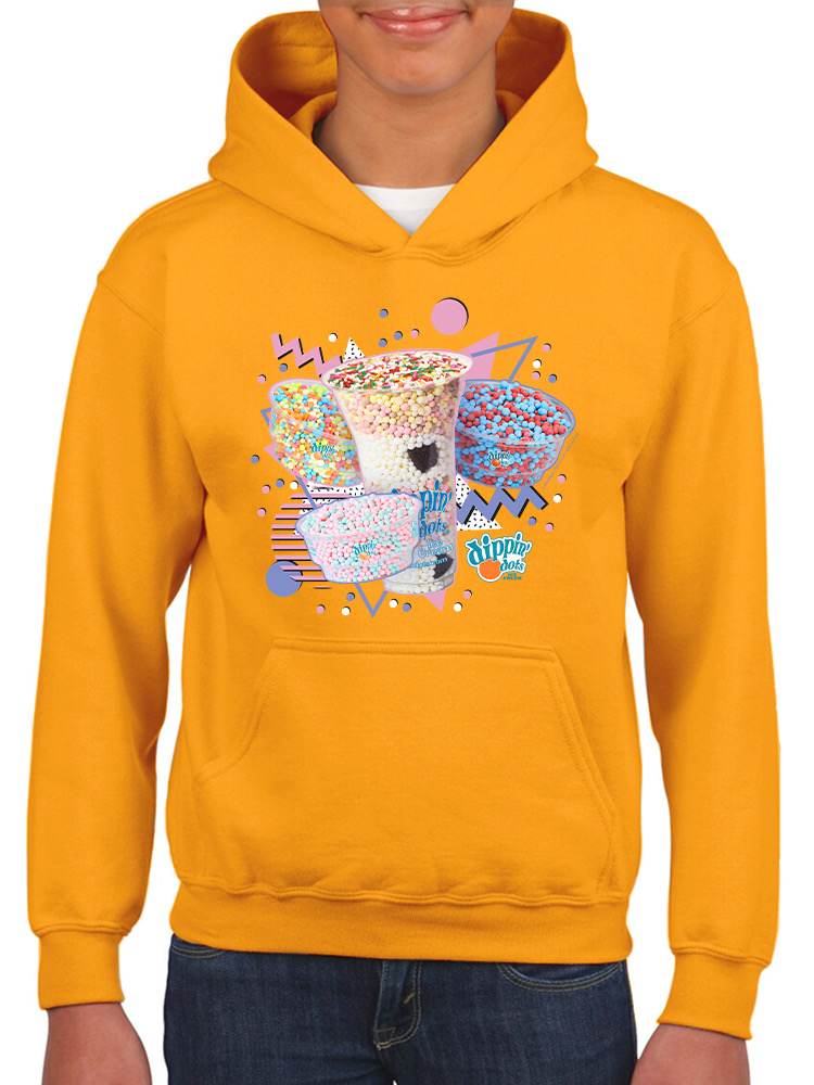 Retro Dippin’ Dots Delight - Bunter Eiscreme Leckerli Jugend Hoodie - Bild 11 von 19