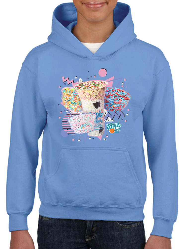 Retro Dippin’ Dots Delight - Bunter Eiscreme Leckerli Jugend Hoodie - Bild 8 von 19