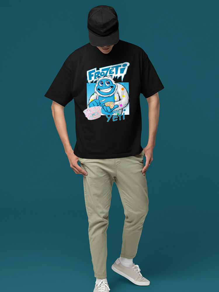 Frozeti the Yeti - Cool Dippin’ Dots Ice Cream Graphic Herren T-Shirt - Bild 6 von 28