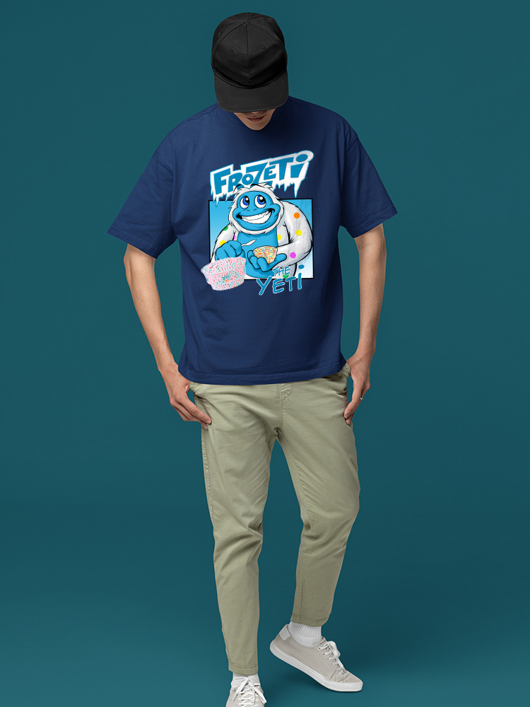 Frozeti the Yeti - Cool Dippin’ Dots Ice Cream Graphic Herren T-Shirt - Bild 22 von 28
