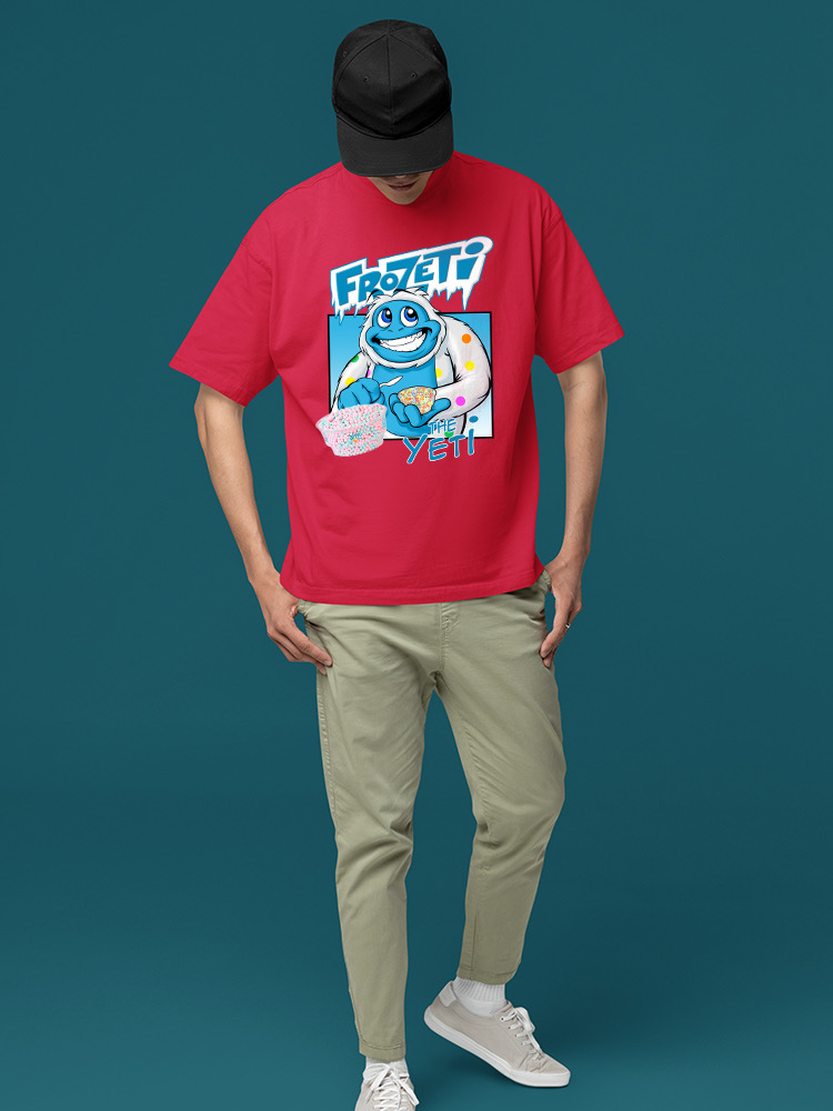 Frozeti the Yeti - Cool Dippin’ Dots Ice Cream Graphic Herren T-Shirt - Bild 18 von 28
