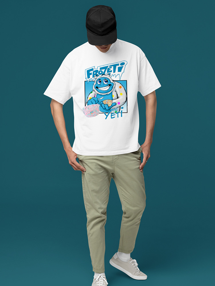 Frozeti the Yeti - Cool Dippin’ Dots Ice Cream Graphic Herren T-Shirt - Bild 26 von 28