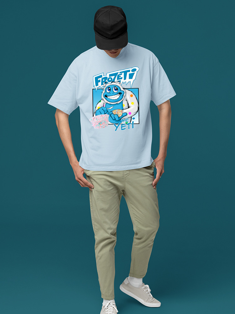 Frozeti the Yeti - Cool Dippin’ Dots Ice Cream Graphic Herren T-Shirt - Bild 14 von 28