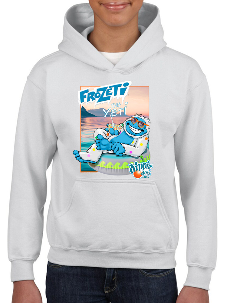 Frozeti the Yeti - Dippin’ Dots Summer Vibes Graphic Youth's Hoodie - Bild 17 von 19