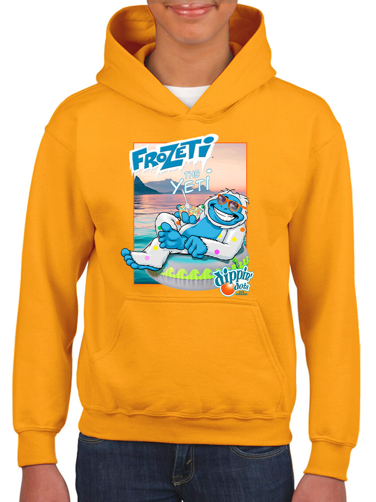 Frozeti the Yeti - Dippin’ Dots Summer Vibes Graphic Youth's Hoodie - Bild 11 von 19