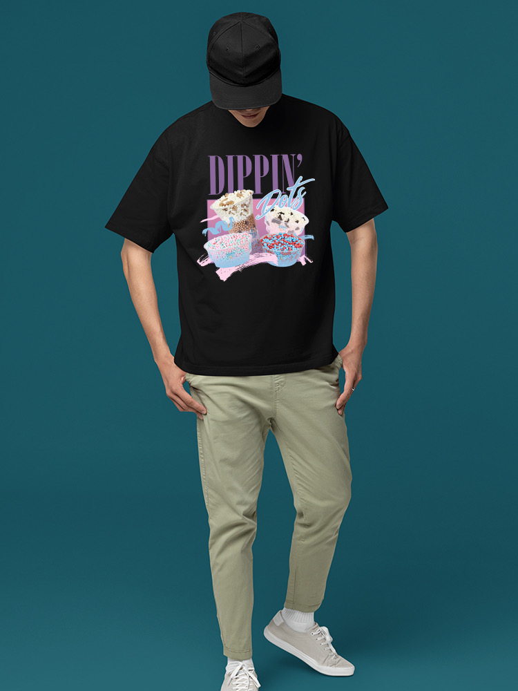Dippin’ Dots Ice Cream Delight - Retro Pastel Graphic Men's T-shirt - Picture 6 of 20