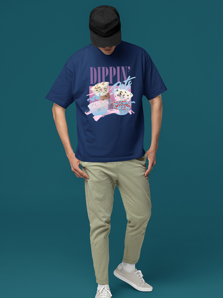 Dippin’ Dots Ice Cream Delight - Retro Pastel Graphic Men's T-shirt - Picture 14 of 20