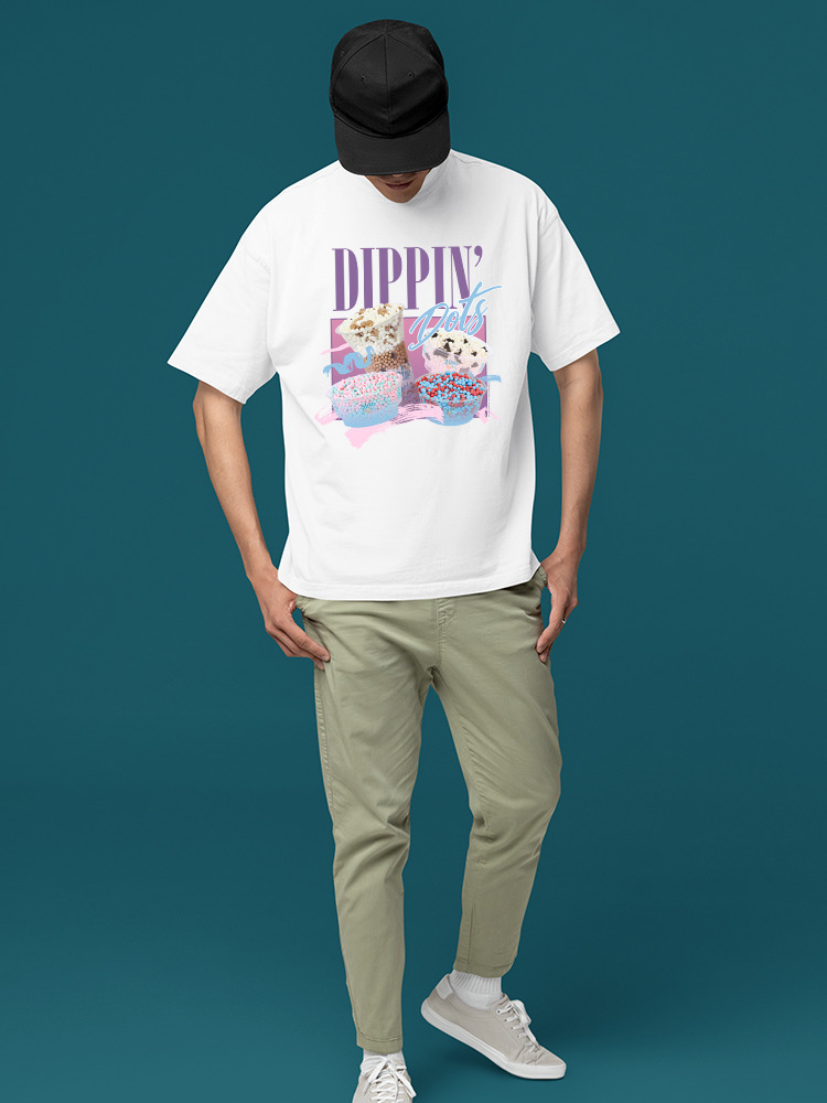 Dippin’ Dots Ice Cream Delight - Retro Pastel Graphic Men's T-shirt - Picture 18 of 20