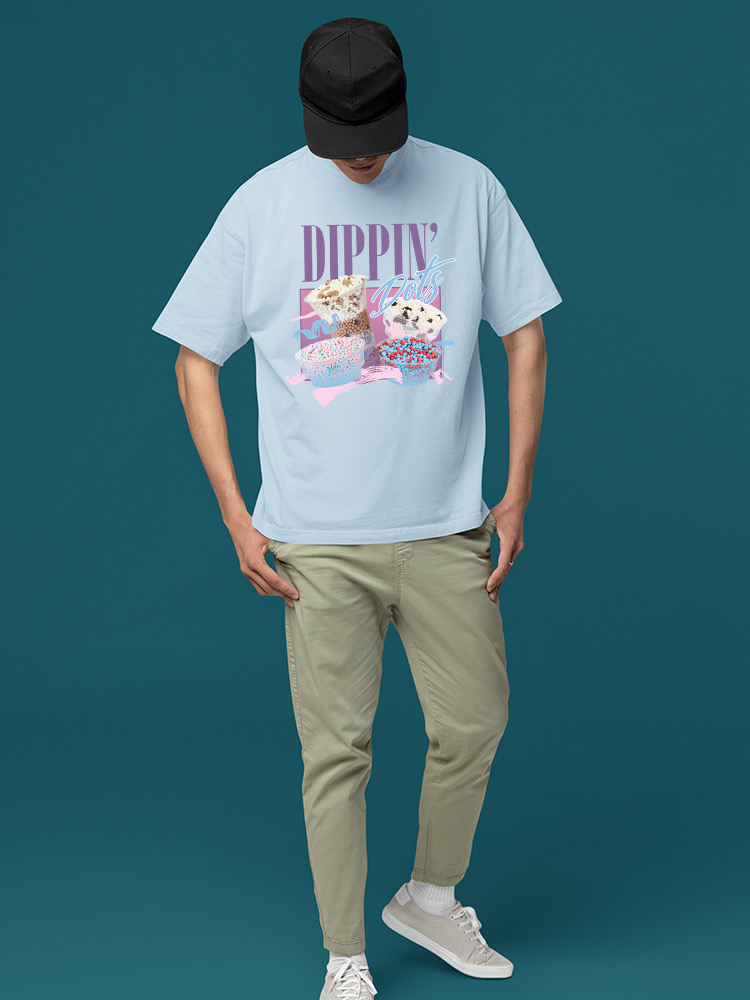 Dippin’ Dots Ice Cream Delight - Retro Pastel Graphic Men's T-shirt - Picture 10 of 20