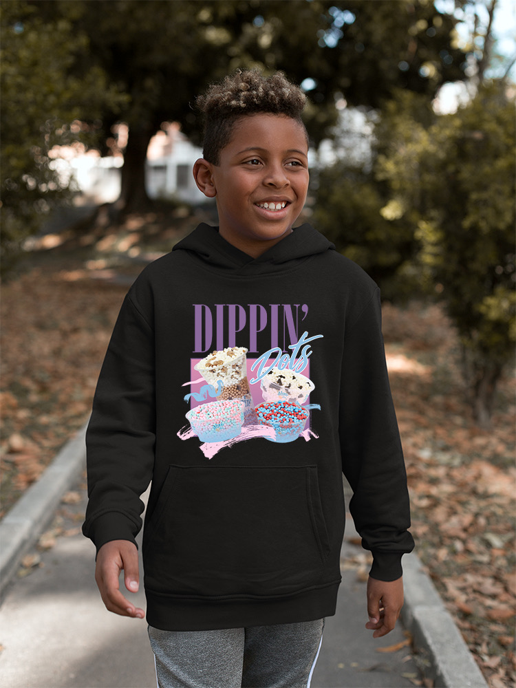 Dippin’ Dots Ice Cream Delight - Sudadera con capucha retro con gráfico pastel para jóvenes - Imagen 6 de 19