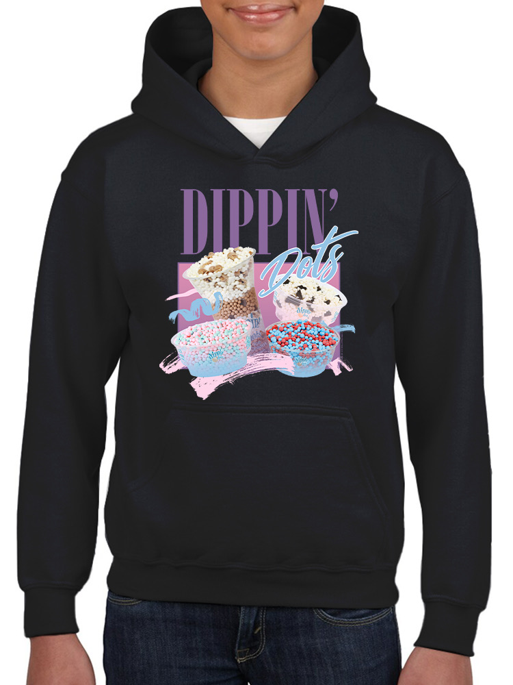 Dippin’ Dots Ice Cream Delight - Sudadera con capucha retro con gráfico pastel para jóvenes - Imagen 5 de 19
