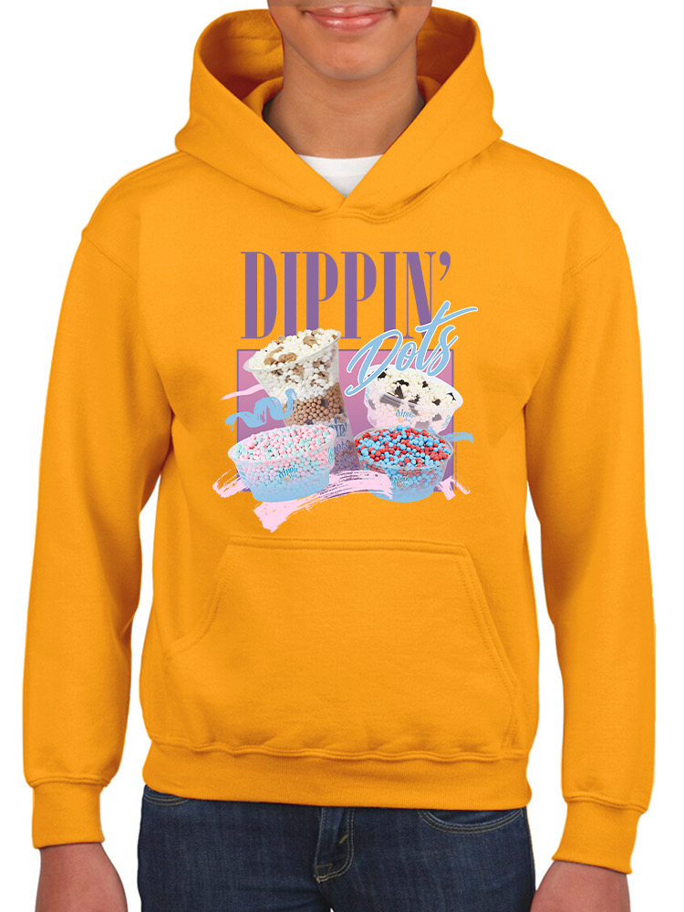 Dippin’ Dots Ice Cream Delight - Sudadera con capucha retro con gráfico pastel para jóvenes - Imagen 11 de 19