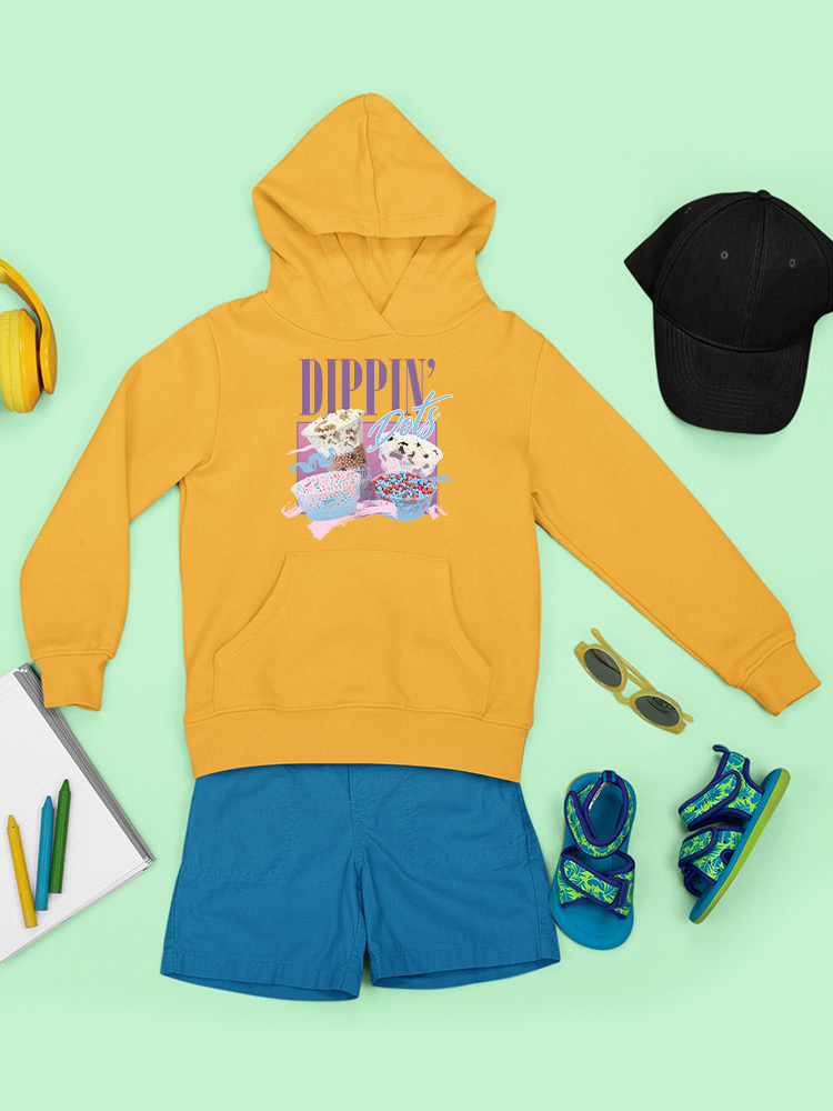 Dippin’ Dots Ice Cream Delight - Sudadera con capucha retro con gráfico pastel para jóvenes - Imagen 13 de 19