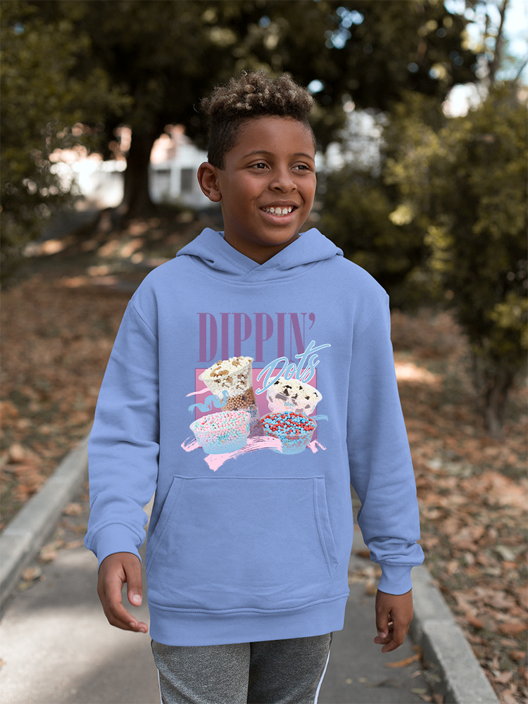 Dippin’ Dots Ice Cream Delight - Sudadera con capucha retro con gráfico pastel para jóvenes - Imagen 9 de 19