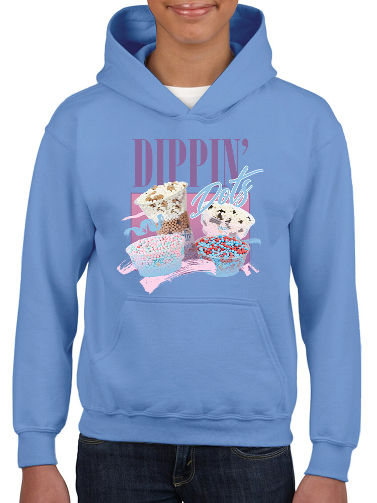 Dippin’ Dots Ice Cream Delight - Sudadera con capucha retro con gráfico pastel para jóvenes - Imagen 8 de 19