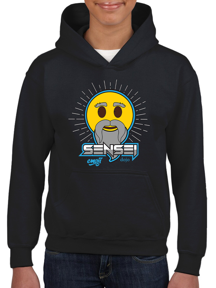 Offiziell lizenzierter Emoji Sensei Dojo - Wise Master Retro Grafik Jugend Hoodie - Bild 5 von 20