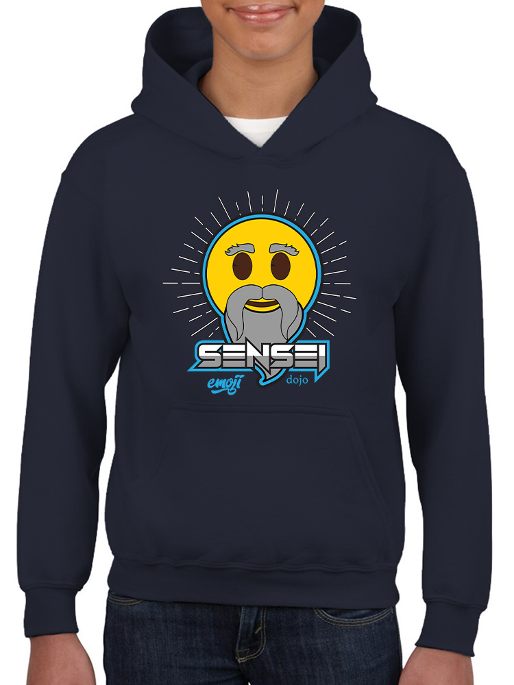 Offiziell lizenzierter Emoji Sensei Dojo - Wise Master Retro Grafik Jugend Hoodie - Bild 13 von 20
