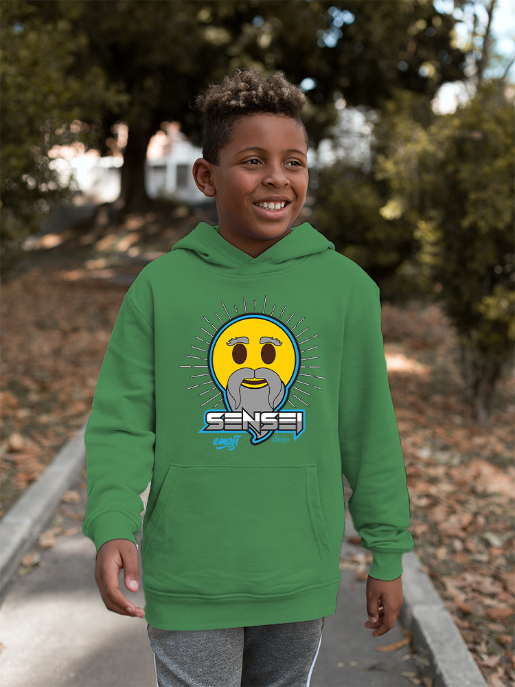 Offiziell lizenzierter Emoji Sensei Dojo - Wise Master Retro Grafik Jugend Hoodie - Bild 10 von 20