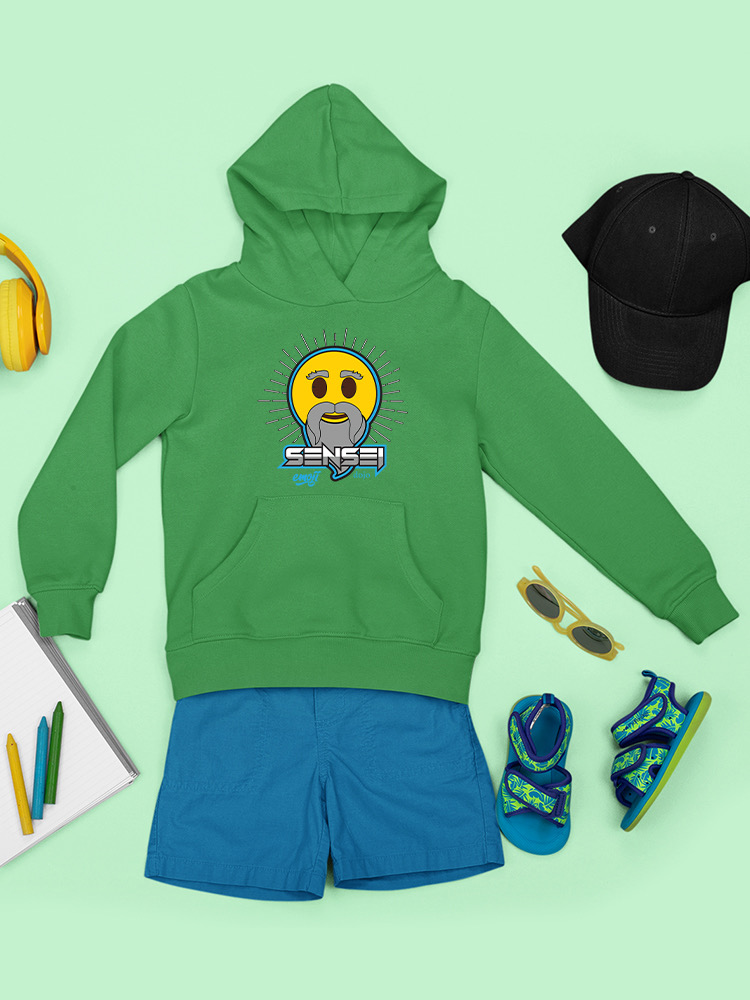 Offiziell lizenzierter Emoji Sensei Dojo - Wise Master Retro Grafik Jugend Hoodie - Bild 11 von 20
