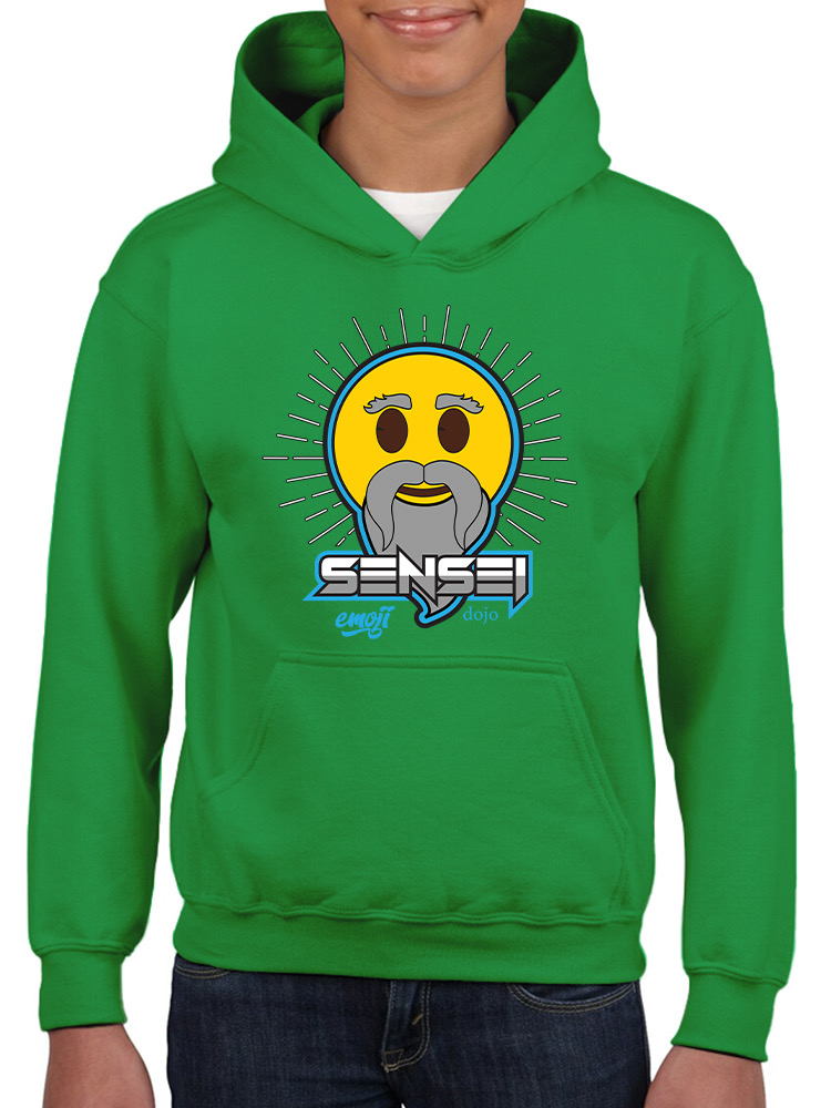 Offiziell lizenzierter Emoji Sensei Dojo - Wise Master Retro Grafik Jugend Hoodie - Bild 9 von 20