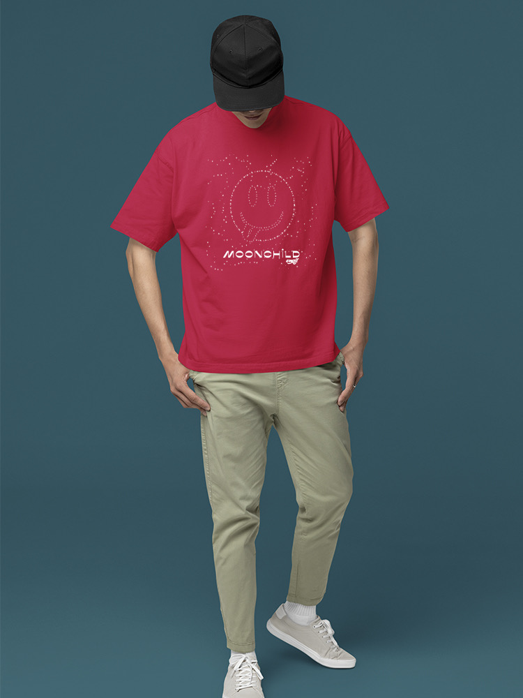 Moonchild Emoji - Cosmic Smiley Starry Night Men's T-shirt - Picture 14 of 20