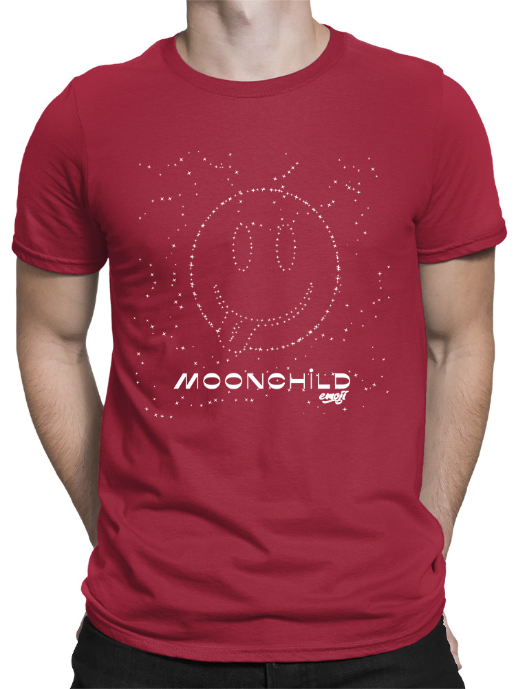 Moonchild Emoji - Cosmic Smiley Starry Night Men's T-shirt - Picture 13 of 20