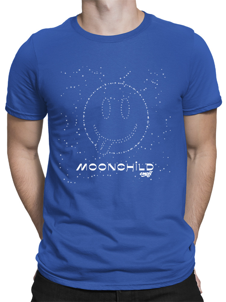Moonchild Emoji - Cosmic Smiley Starry Night Men's T-shirt - Picture 17 of 20
