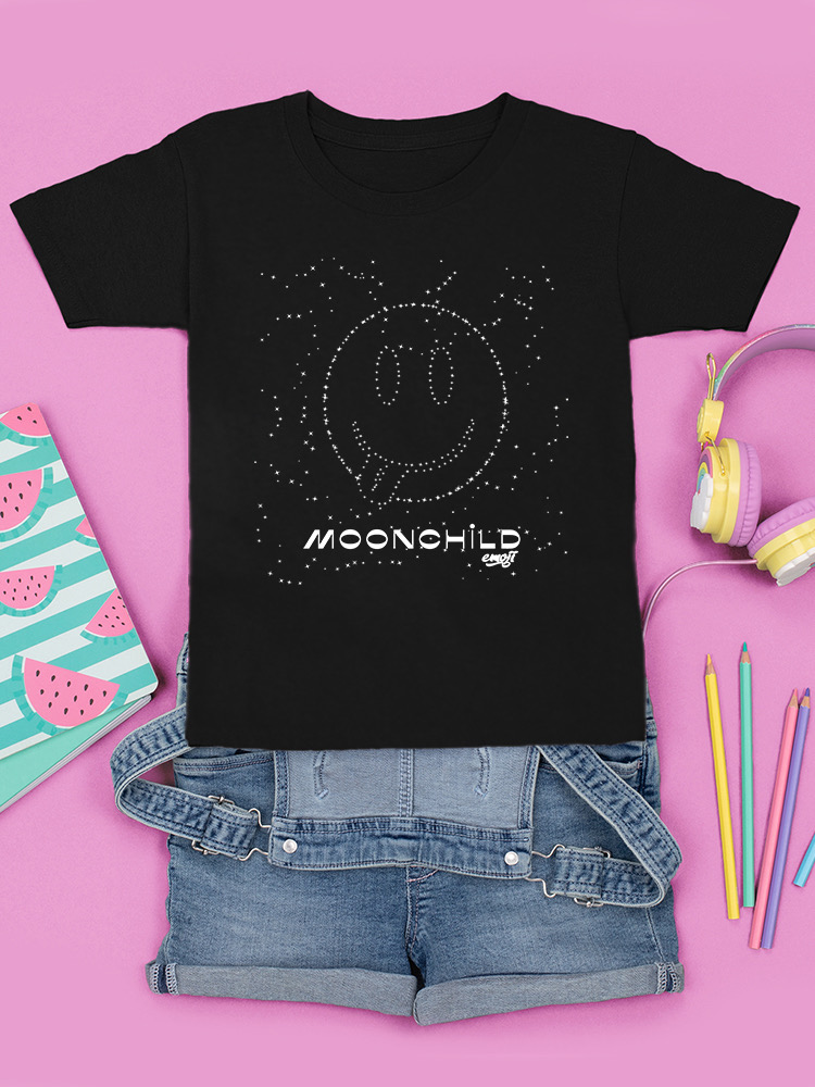 Moonchild Emoji - Cosmic Smiley Starry Night Jugend T-Shirt - Bild 7 von 16