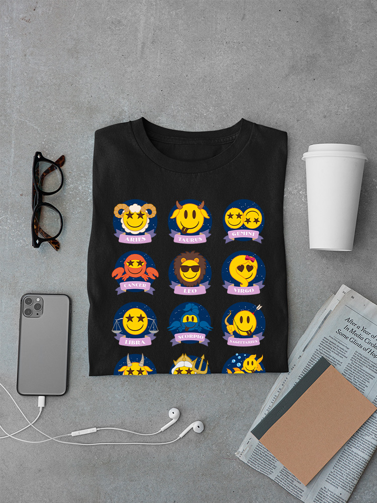 Offiziell lizenziertes Emoji Sternzeichen - Horoskop Grafik Herren T-Shirt - Bild 7 von 20