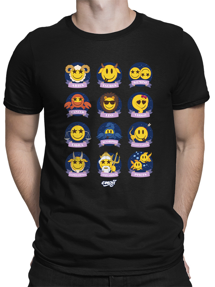 Offiziell lizenziertes Emoji Sternzeichen - Horoskop Grafik Herren T-Shirt - Bild 5 von 20