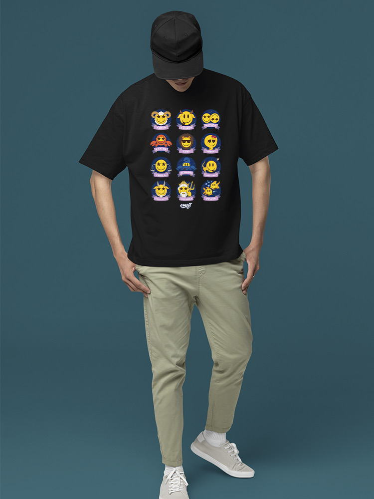 Offiziell lizenziertes Emoji Sternzeichen - Horoskop Grafik Herren T-Shirt - Bild 6 von 20