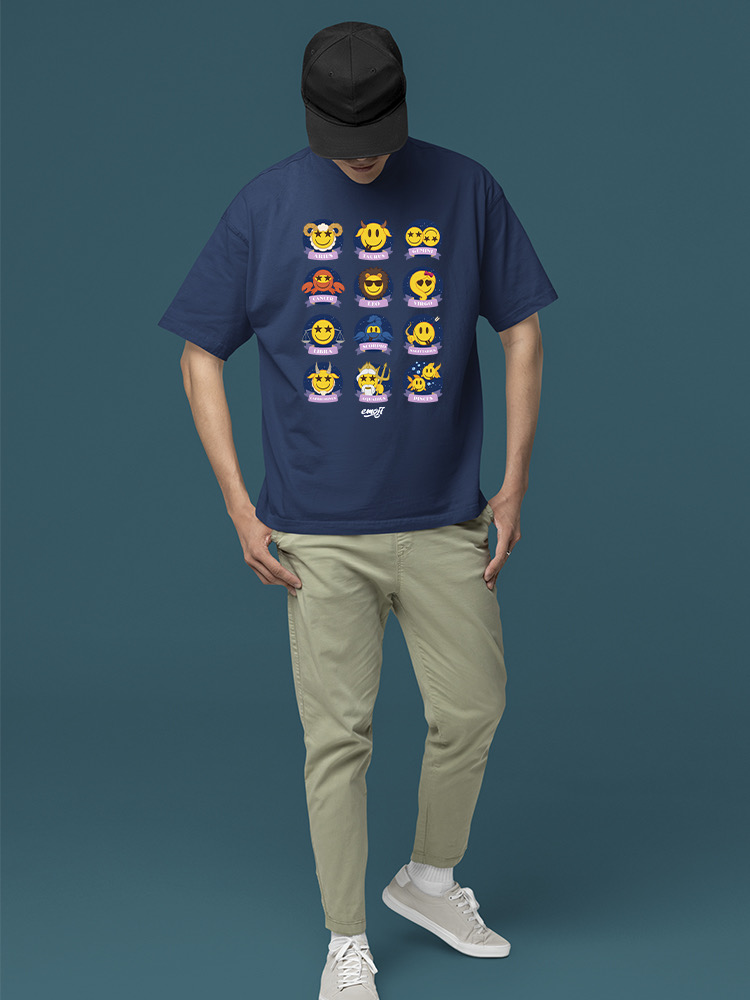 Offiziell lizenziertes Emoji Sternzeichen - Horoskop Grafik Herren T-Shirt - Bild 10 von 20