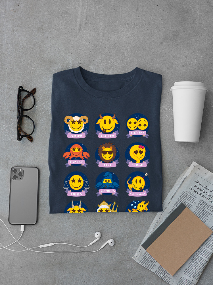 Offiziell lizenziertes Emoji Sternzeichen - Horoskop Grafik Herren T-Shirt - Bild 11 von 20