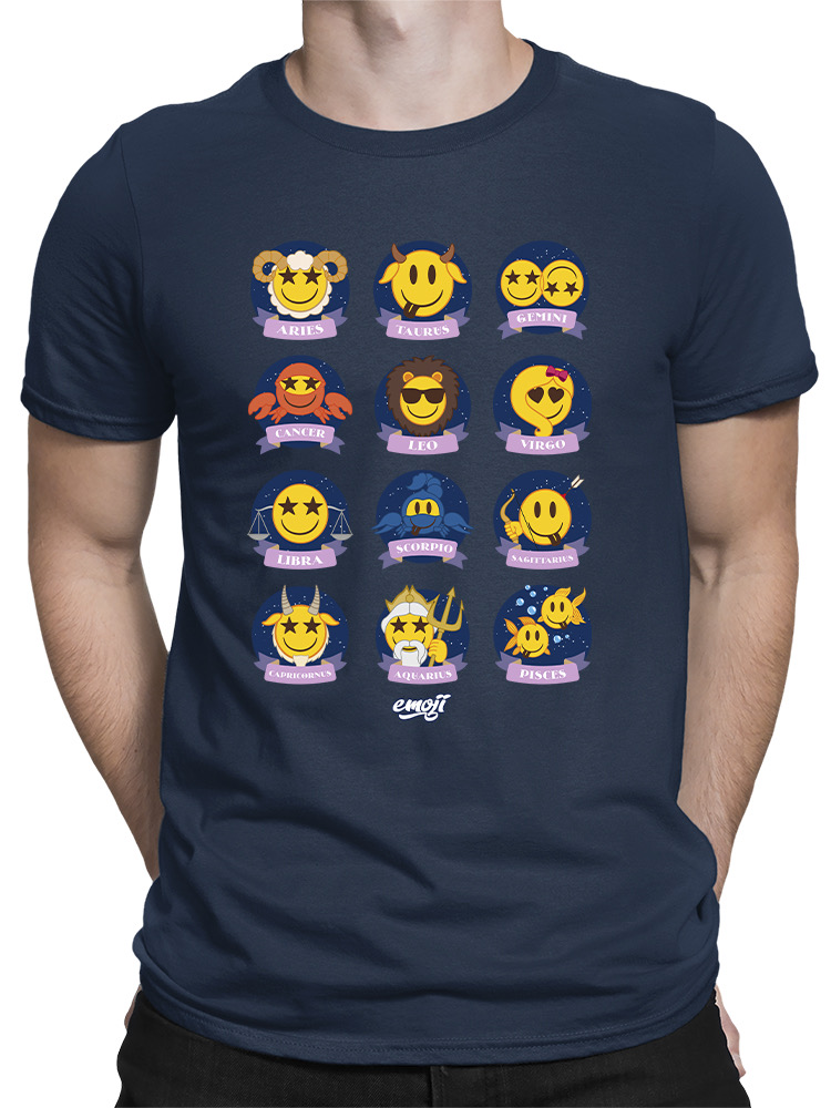 Offiziell lizenziertes Emoji Sternzeichen - Horoskop Grafik Herren T-Shirt - Bild 9 von 20