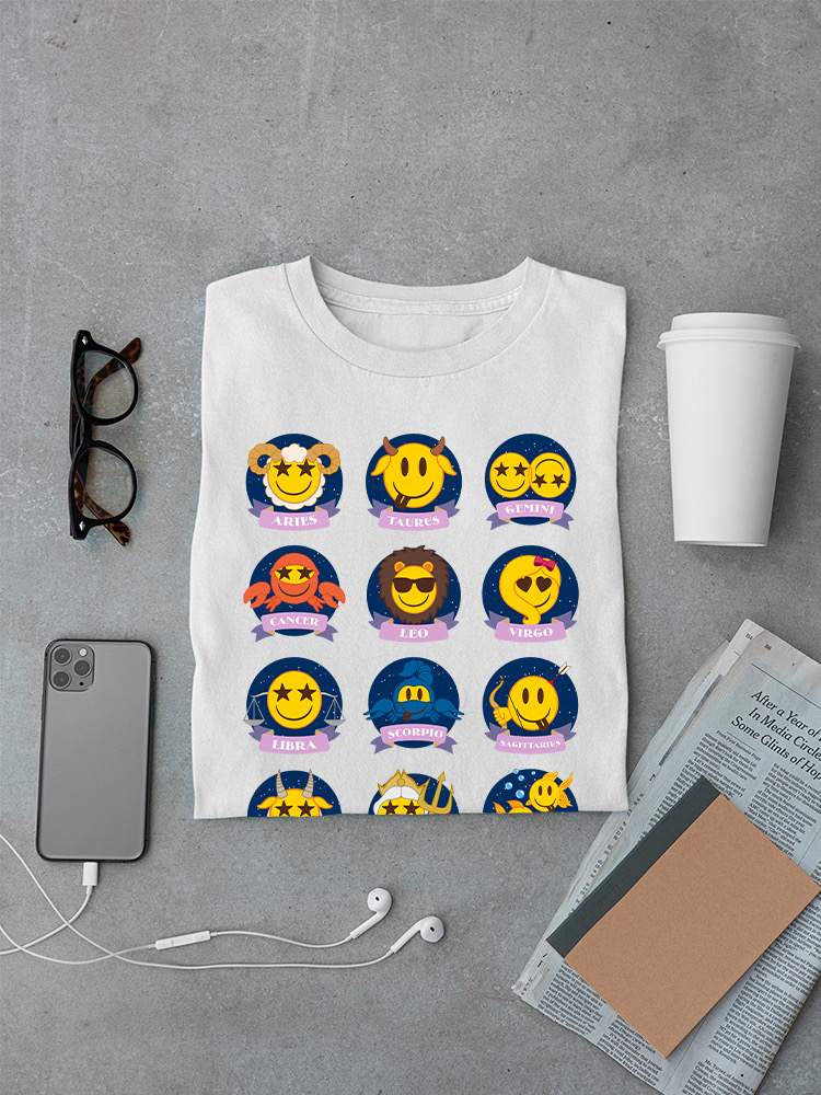 Offiziell lizenziertes Emoji Sternzeichen - Horoskop Grafik Herren T-Shirt - Bild 19 von 20