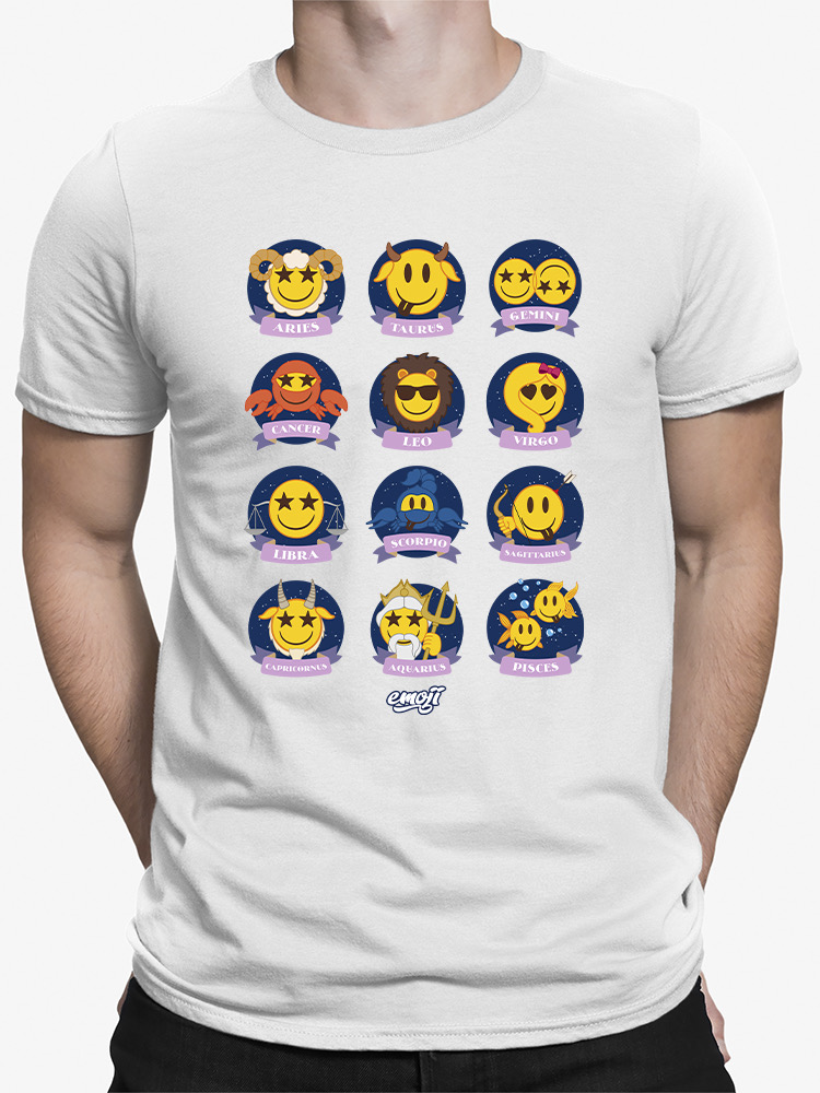 Offiziell lizenziertes Emoji Sternzeichen - Horoskop Grafik Herren T-Shirt - Bild 17 von 20