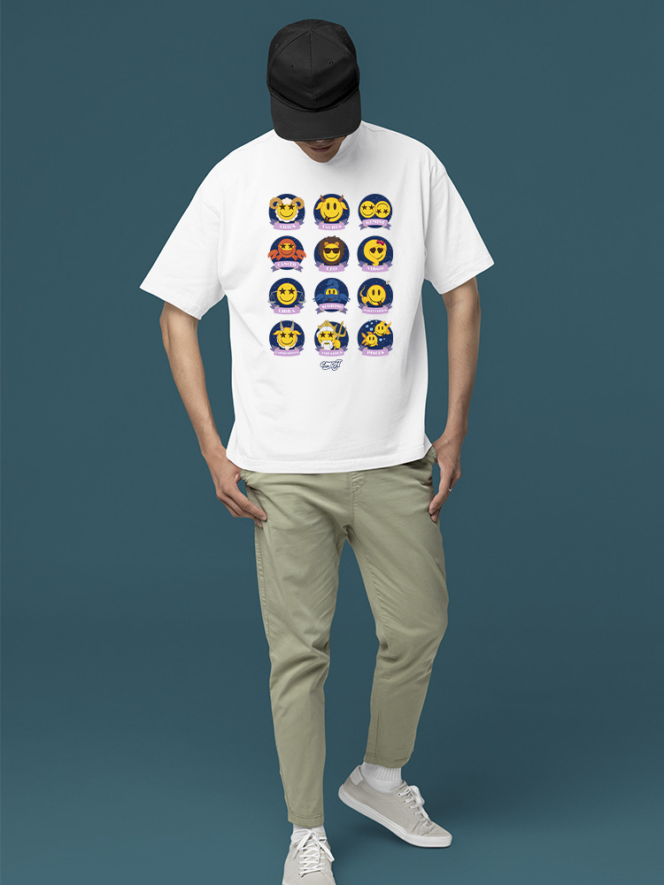 Offiziell lizenziertes Emoji Sternzeichen - Horoskop Grafik Herren T-Shirt - Bild 18 von 20