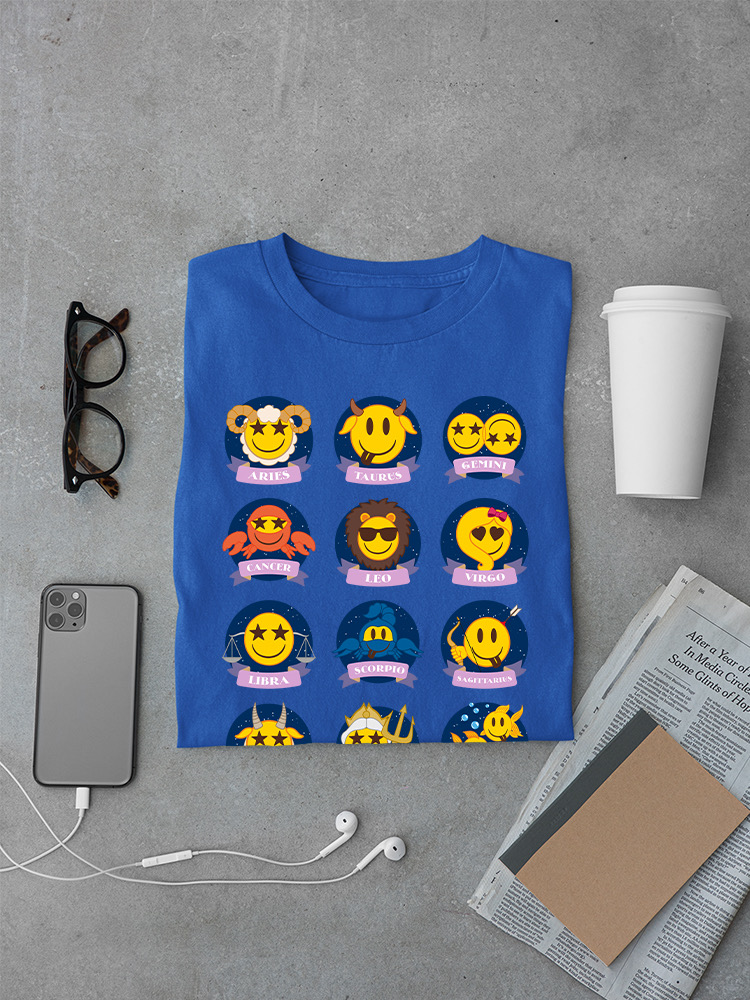 Offiziell lizenziertes Emoji Sternzeichen - Horoskop Grafik Herren T-Shirt - Bild 15 von 20