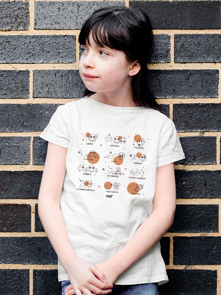 Celestial Zodiac Emoji - Astrology Horoscope Constellation Youth's T-shirt - Picture 18 of 20