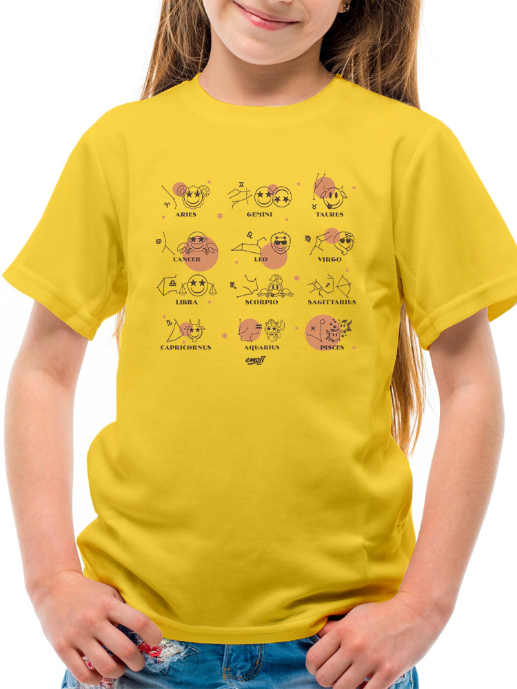 Celestial Zodiac Emoji - Astrology Horoscope Constellation Youth's T-shirt - Picture 9 of 20