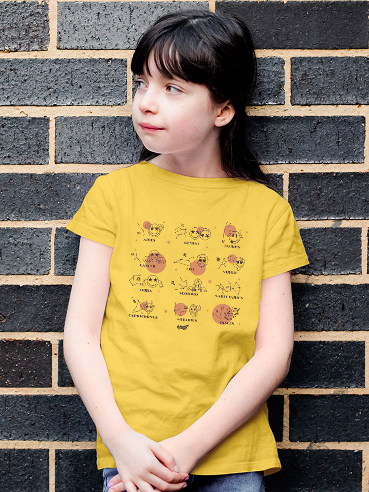 Celestial Zodiac Emoji - Astrology Horoscope Constellation Youth's T-shirt - Picture 10 of 20