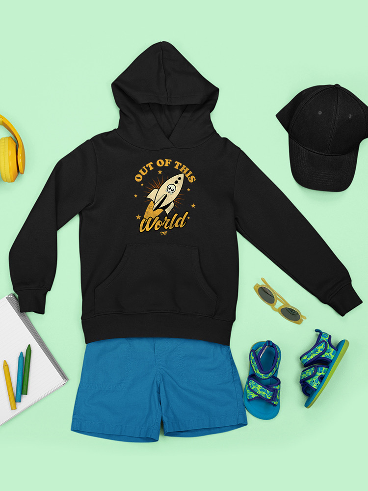 Out of This World - Felpa con cappuccio Alien Emoji Rocket Adventure grafica per ragazzi - Foto 7 di 24