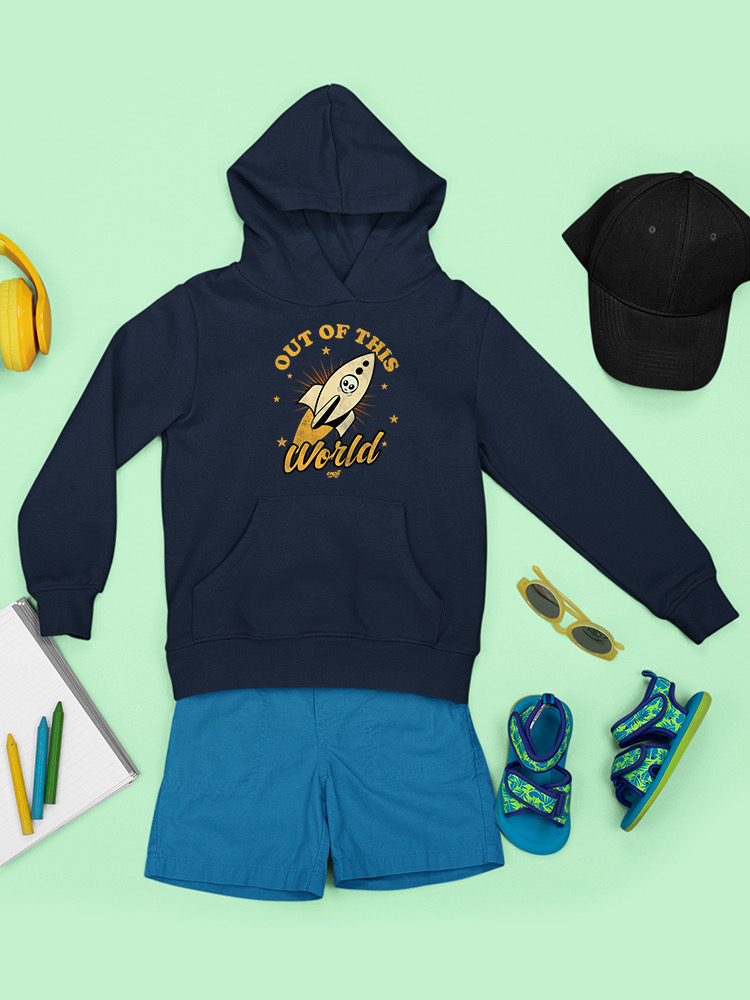 Out of This World - Felpa con cappuccio Alien Emoji Rocket Adventure grafica per ragazzi - Foto 19 di 24