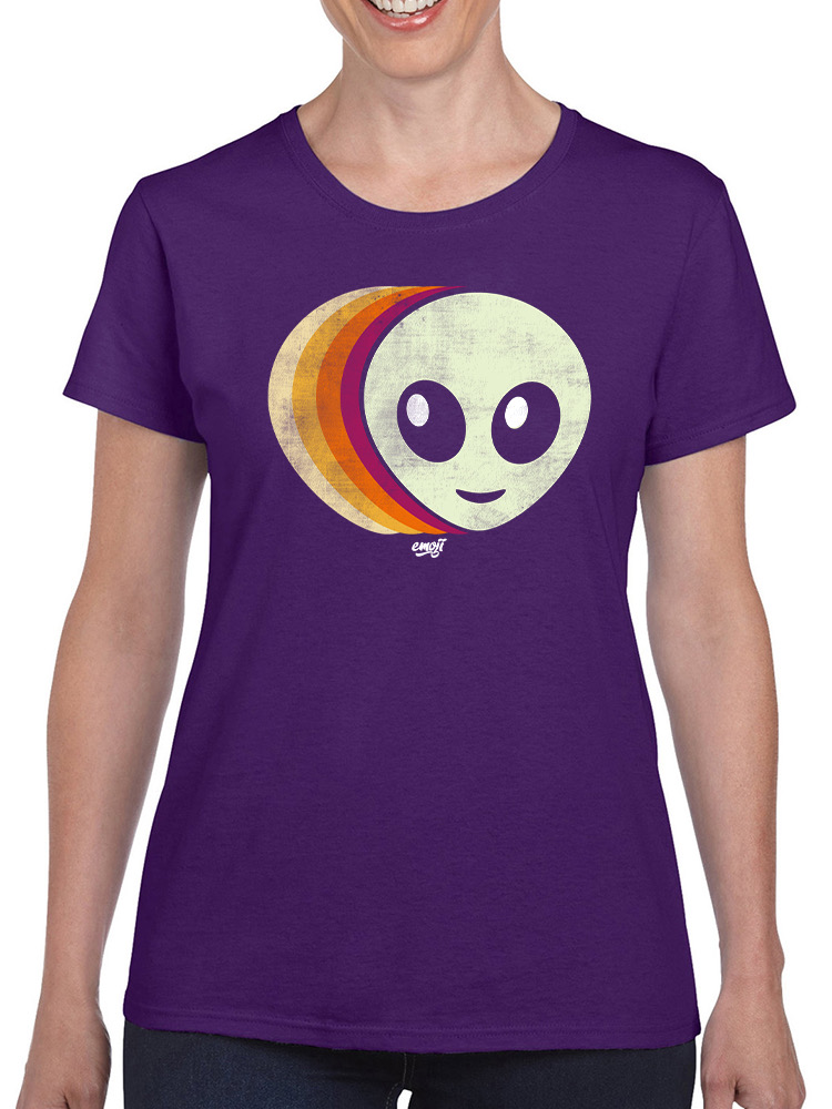 Offiziell lizenziertes Emoji Alien Vibes - Retro Galaktische Grafik Damen T-Shirt - Bild 13 von 20