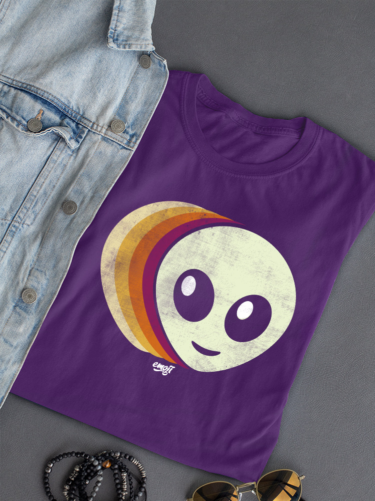 Offiziell lizenziertes Emoji Alien Vibes - Retro Galaktische Grafik Damen T-Shirt - Bild 15 von 20